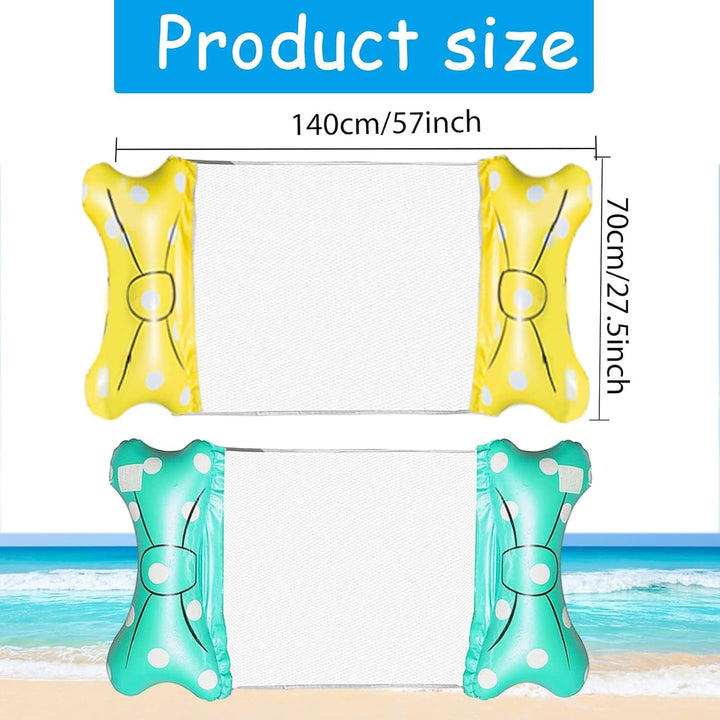 4-in-1 Wasser Hängematte, Aufblasbare Hängematte, Aufblasbares Schwimmbett, Wasserspielzeug Pool Zub