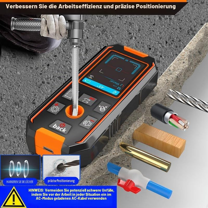 NF-513 Professioneller Leitungssucher Ortungsgerät, Multifunktionaler Wand Scanner Detektor für Holz