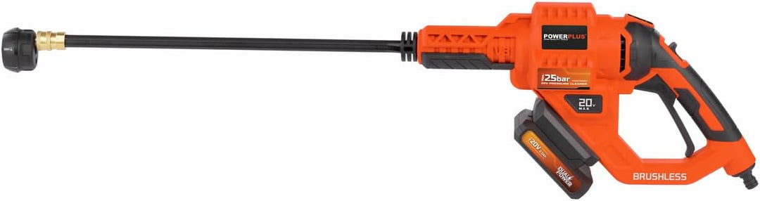Powerplus Dual Power Akku-Hochdruckreiniger POWDPG80621-20 V Terrassenreiniger, Start/Stopp-Funktion