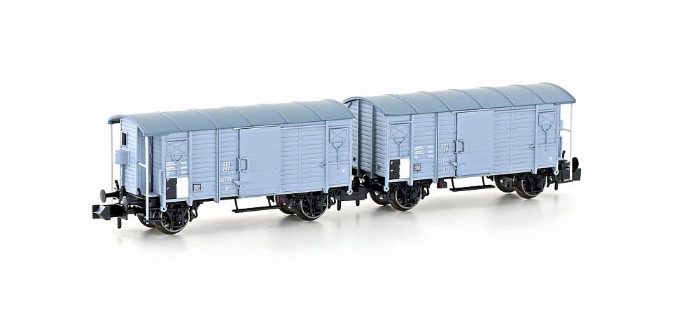 81223458-2er Set gedeckte Güterwagen K2 SBB, EP.II - Spurweite N