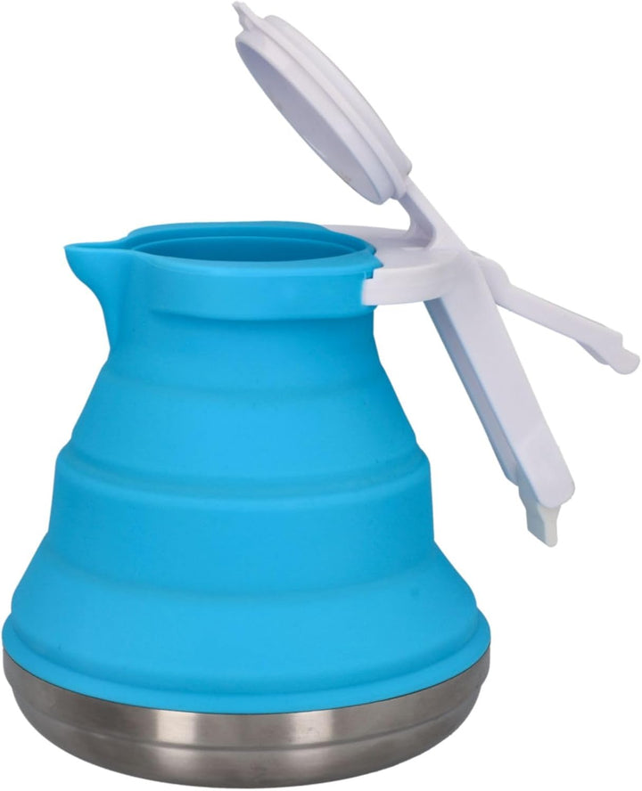 cartrend Caravan Wasserkessel faltbar, Camping Wasserkocher, 1,5 Liter Fassungsvermögen, platzsparen