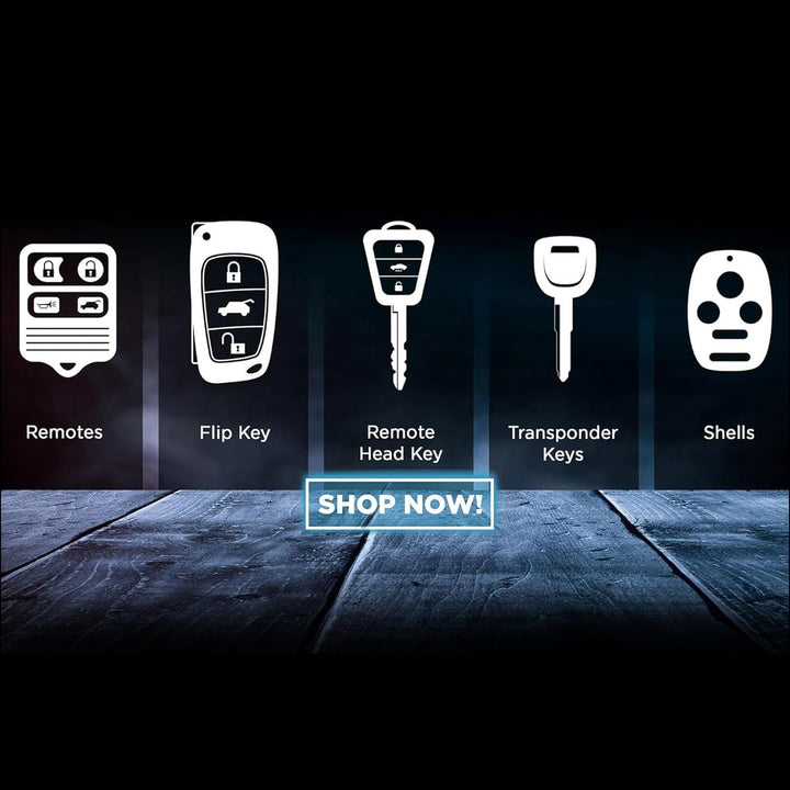 KeylessOption Keyless Entry Remote Key Fob Car Smart Key Shell Case Button Cover Replacement