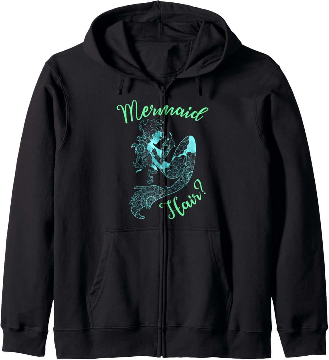 Mermaid Hair Dinglehopper Haargabel Mandala Mermaid Lovers Kapuzenjacke