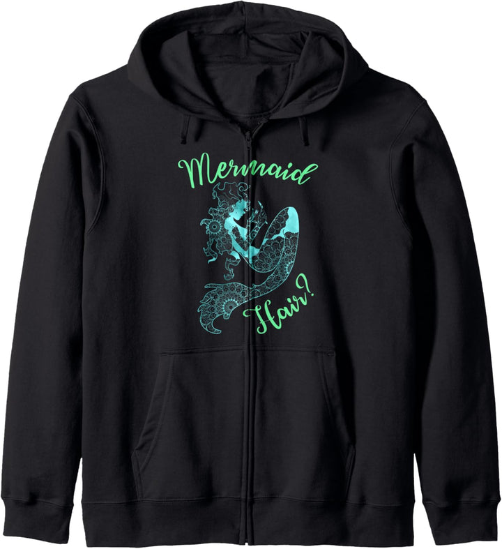 Mermaid Hair Dinglehopper Haargabel Mandala Mermaid Lovers Kapuzenjacke