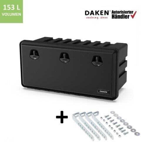 DAKEN Just 1000 LKW Staukasten Werkzeugkasten 1020x500x460mm Staubox 153L Unterbaukasten (Mit Halter
