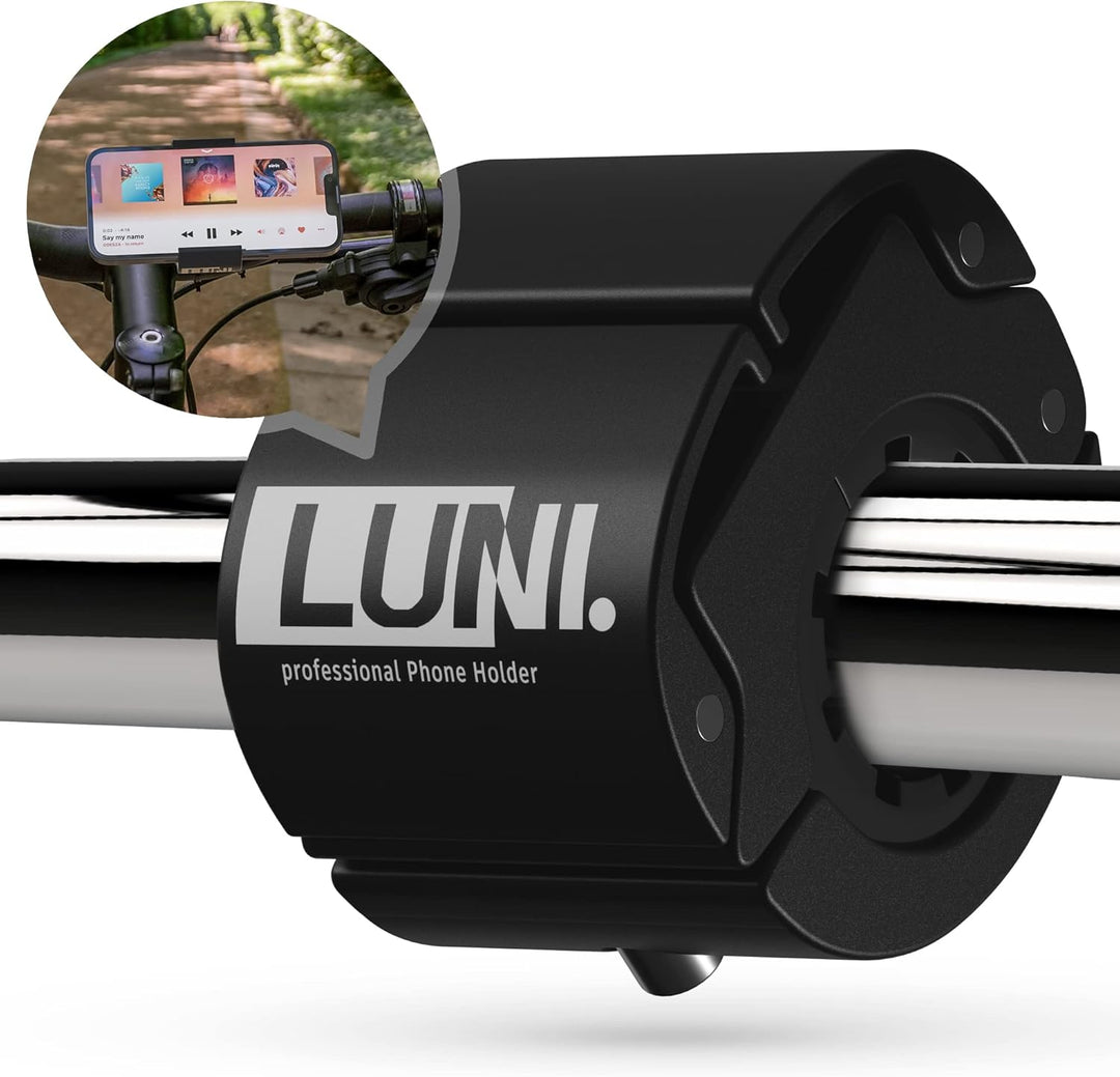 LUNI professional® Handyhalterung Fahrrad aus Aluminium [100% rüttelfest] 2024 Universal Smartphone