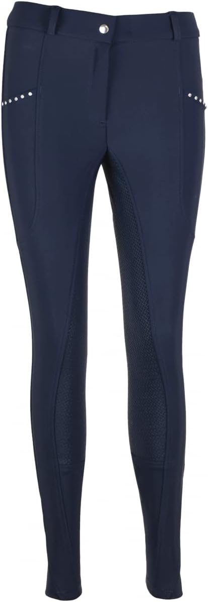 Lazura - Damen Winter Reithose Tatjana | Vollbesatz aus Silikon | Reiterhose mit 2 seitlichen Handyt