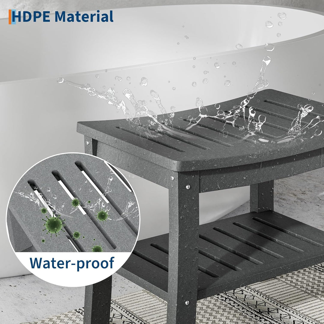 Duschbank Mit Ablagefach, Duschbank Für Die Dusche Zum Sitzen, Wasserdichter Duschhocker/Stuhl/Sitz