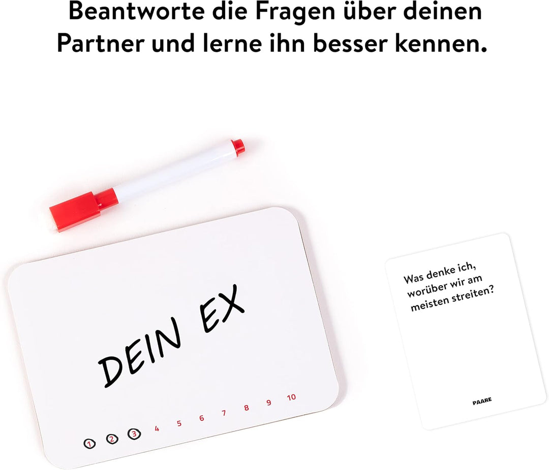 The World Game Wie gut kennst du deinen Partner? – Deutsch – Kartenspiel für Paare mit 150 Fragen, i