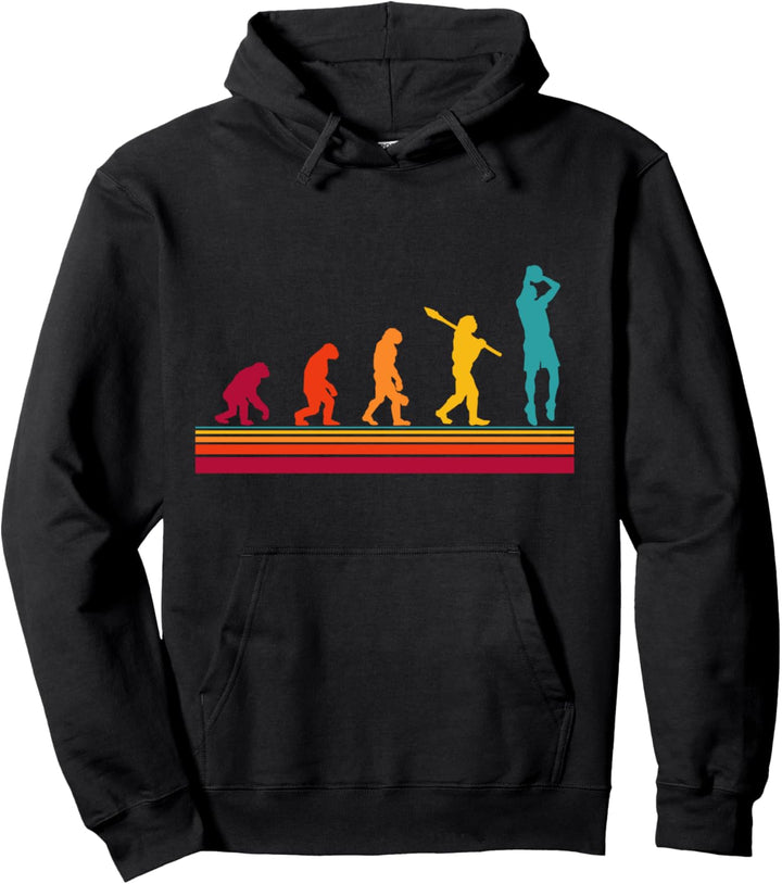 Basketball Evolution Retro Geschenk für Basketballspieler Pullover Hoodie