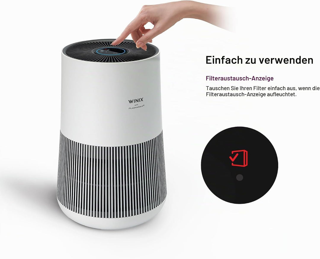 WINIX T500 WIFI luftreiniger Allergiker, CADR 250m³/h, 50㎡, Air Purifier mit HEPA filter für Raucher