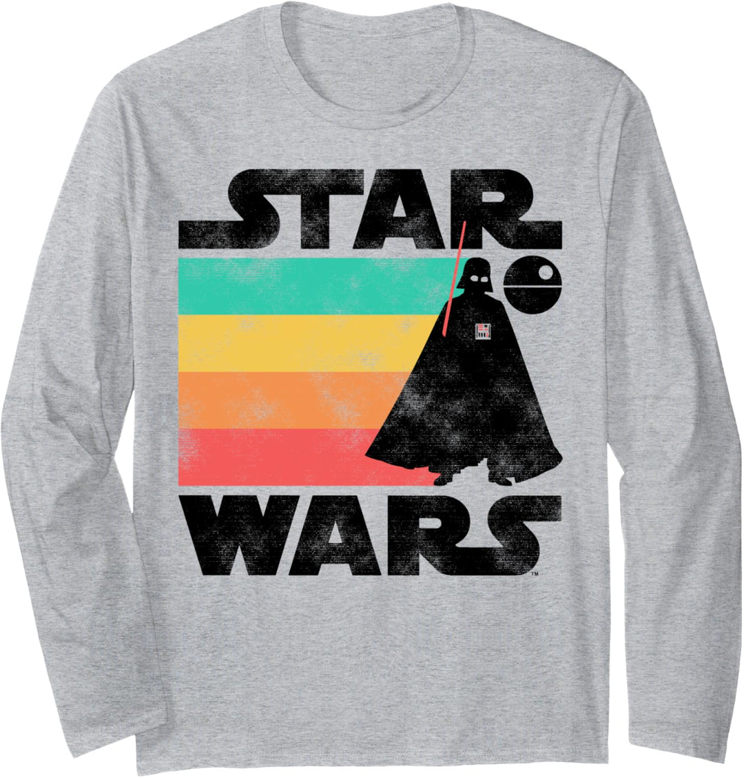 Star Wars Darth Vader Retro Stripes Baby Death Star Langarmshirt