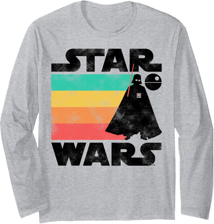 Star Wars Darth Vader Retro Stripes Baby Death Star Langarmshirt