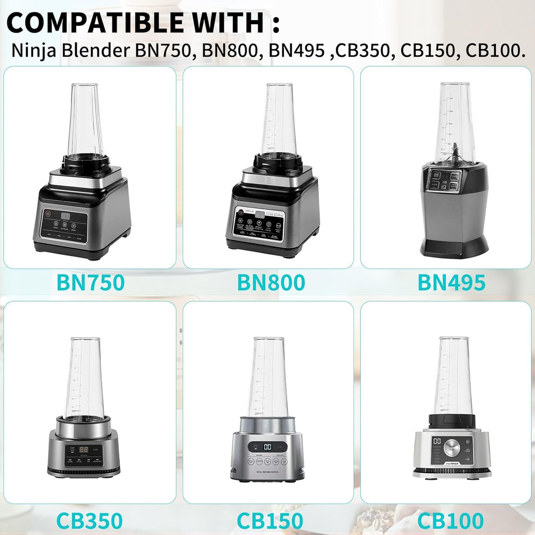 2er Pack Mixer Becher 24oz （710m）Kompatibel mit Ninja Blender & Mixer CB350EU BN800EU BN750EU BN650E
