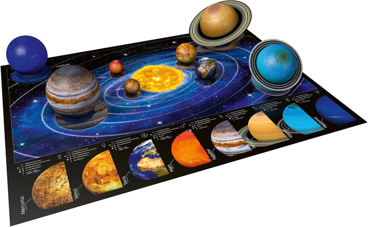 Ravensburger 3D Puzzle Planetensystem 11668 - Planeten als 3D Puzzlebälle - Sonnensystem für Kinder