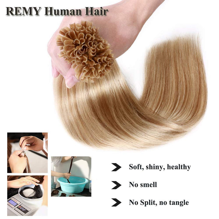 SEGO Bondings Extensions Echthaar 1G/Strähnen 50g Keratin U-Tip 100% Remy Human Hair Haarverlängerun