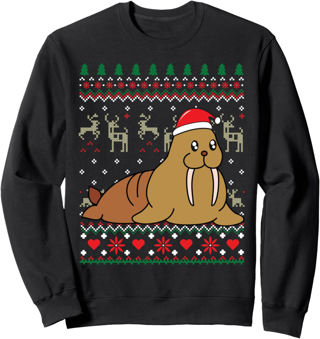 Walross Walrus Weihnachten Lustiges Geschenk Sweatshirt