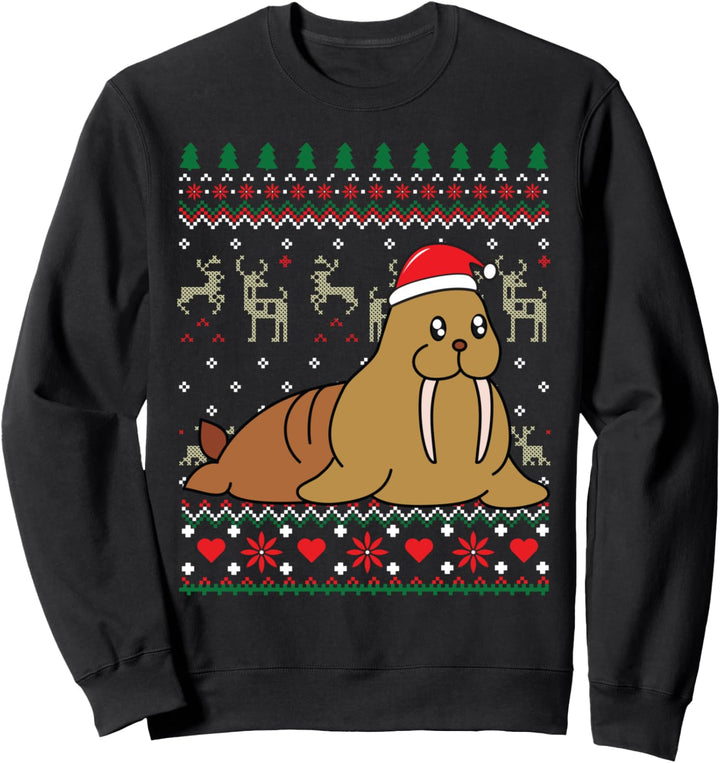 Walross Walrus Weihnachten Lustiges Geschenk Sweatshirt