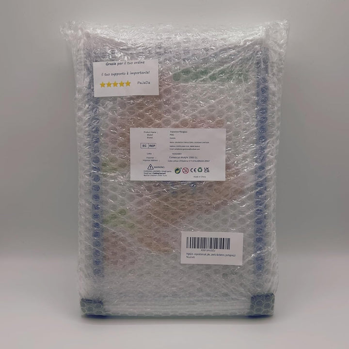 PaJaDa - Aufsteller A4, transparentes Plexiglas, 3er Pack mit L-Form, Menühalter, Leistenhalter, Ban