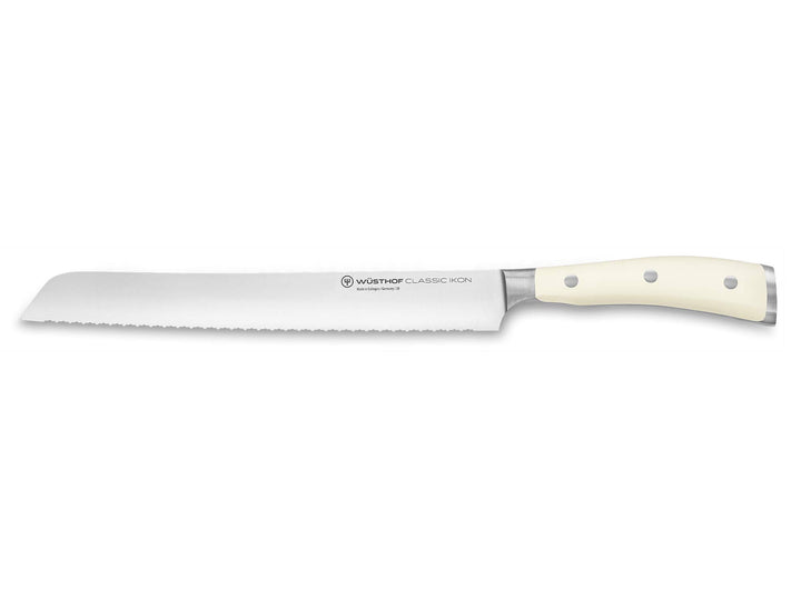 WÜSTHOF Classic Ikon Crème Brotmesser 23 cm Crème 23 cm Brotmesser mit Doppelwelle, Crème 23 cm Brot