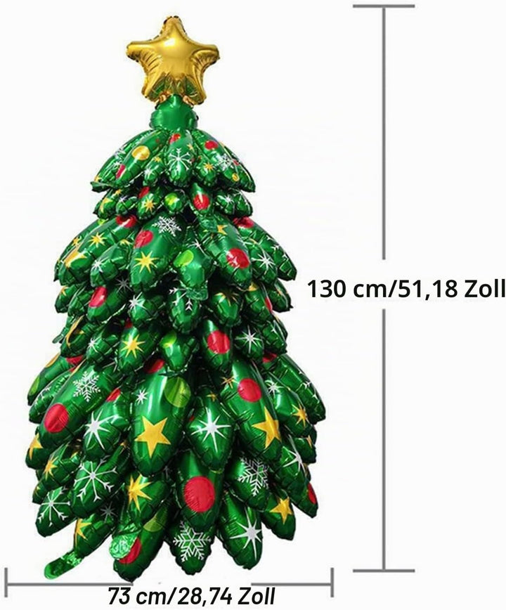 Kielsjajd Aufblasbarer Weihnachtsbaum Weihnachtsdeko, 130 * 73 cm Aufblasbare Weihnachtsdeko wasserd