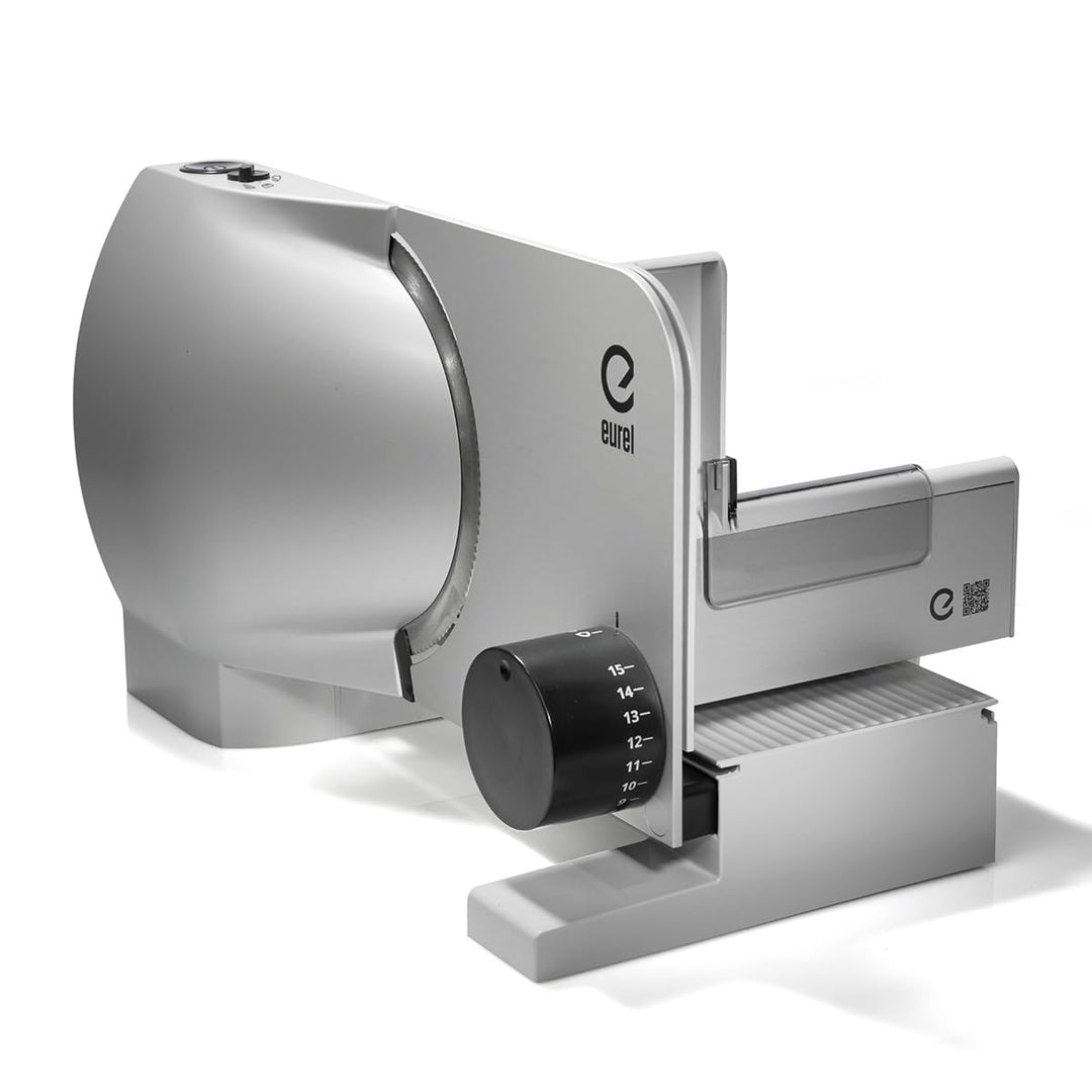 EUREL RS74 Elektrischer Allesschneider, Grösse Metallschneidfläche, Einstellen der Messergeschwindig