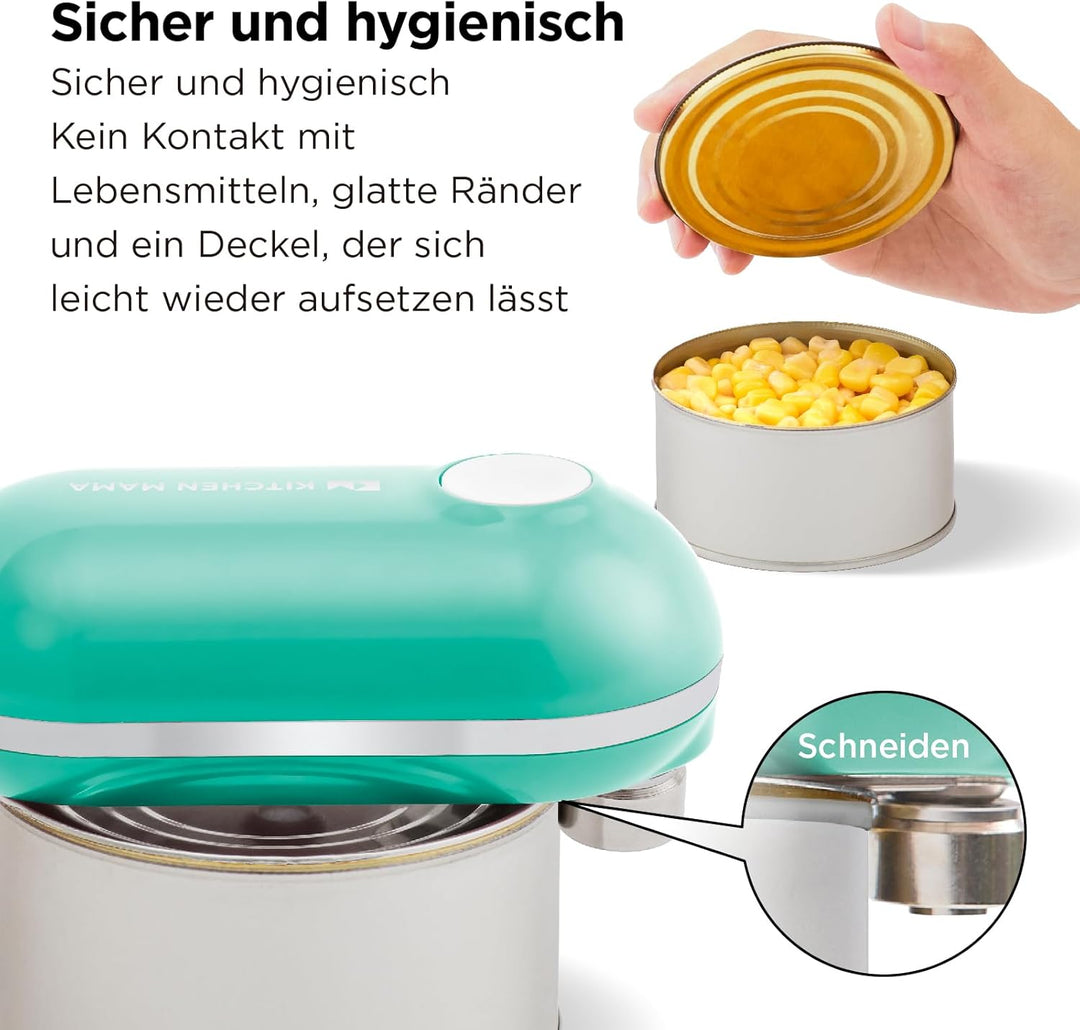 Kitchen Mama Mini Plus Wiederaufladbarer elektrischer Dosenöffner: Kompakt, Aufladen über Typ-C Lade