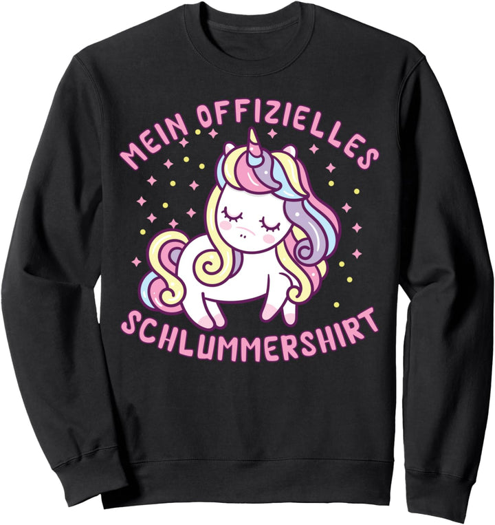 Süsses Einhorn Design als Schlaf-Outfit Offizielles Schlummer Sweatshirt