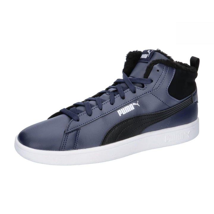 PUMA Unisex Smash 3.0 Mid WTR Sneaker 38 EU Navy Black White Blue, 38 EU Navy Black White Blue