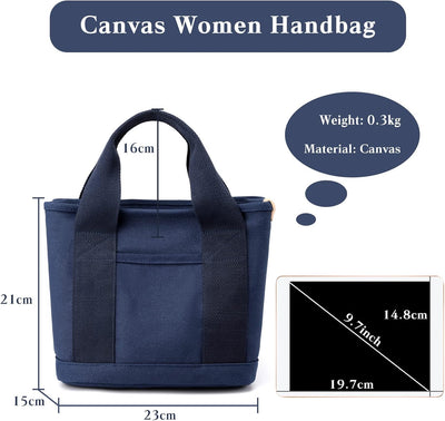 CORIOS Damen Handtasche Canvas Tragetasche Casual Henkeltasche Tote Beutel Multifunktionale Henkelta