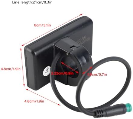 Elektrofahrrad LCD Display Meter S866 24V 36V Bedienfeld mit Wasserdichtem Stecker für