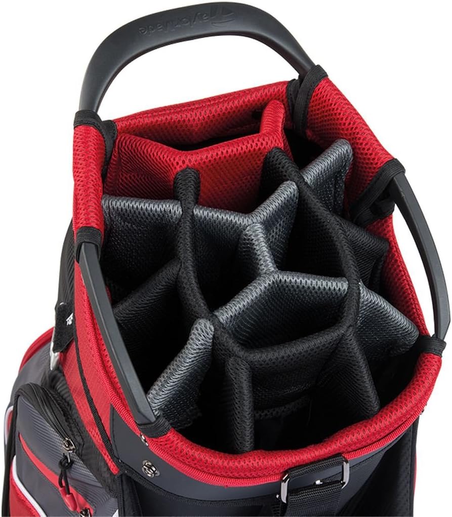 TaylorMade Pro Cart 6.0 Golftasche schwarz / rot Einzeln, schwarz / rot Einzeln