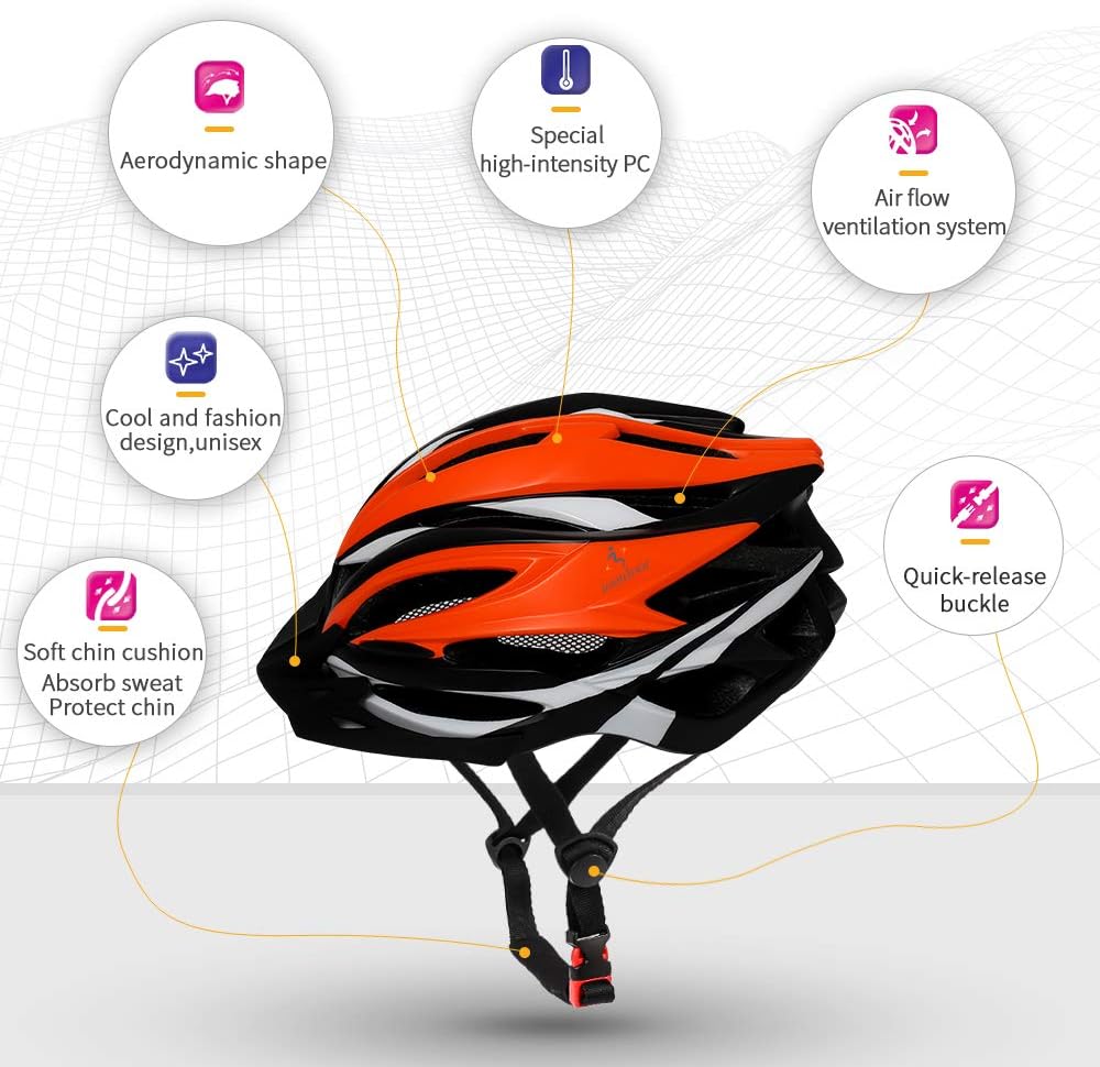 ioutdoor Premium Fahrradhelm, CE CPSC Zertifikat, Radhelm mit Abnehmbarer Sonnenblende und Insektenn