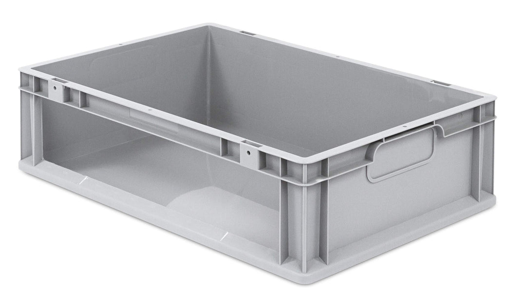 aidB Eurobox NextGen Store Seite offen, 600x400x170 mm, robuste Regalbox mit Entnahmeöffnung, stapel