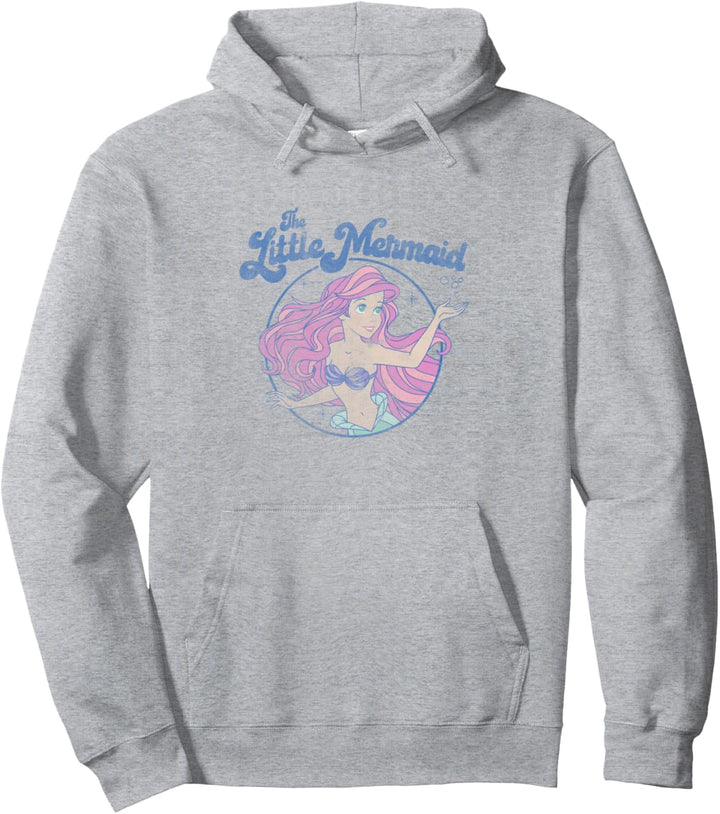 Disney The Little Mermaid Ariel Distressed Circle Portrait Pullover Hoodie