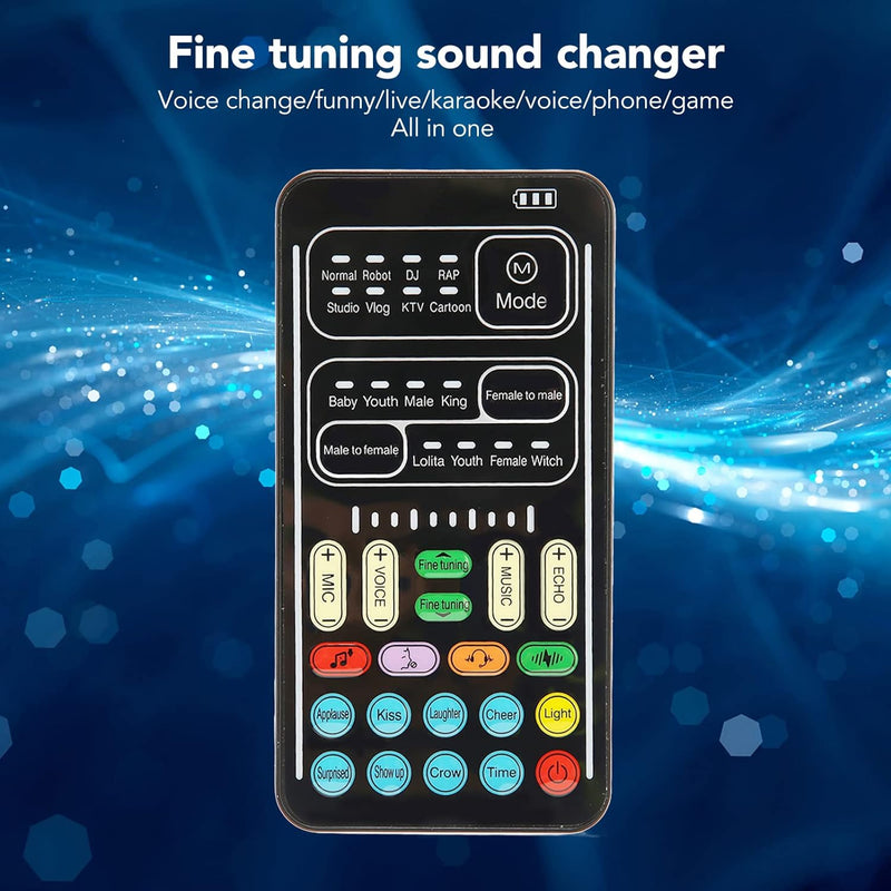 Voice Changer, Handheld-Mikrofon-Soundeffektmaschine, 8 Verschiedene Soundeffekte, für PS4/Xbox/Swit