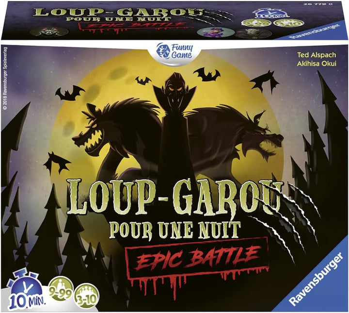 Ravensburger – 26779 – Loup Garou Pour UNE Nuit Epic Battle – Gesellschaftsspiel Werwolf-Pack Epic B