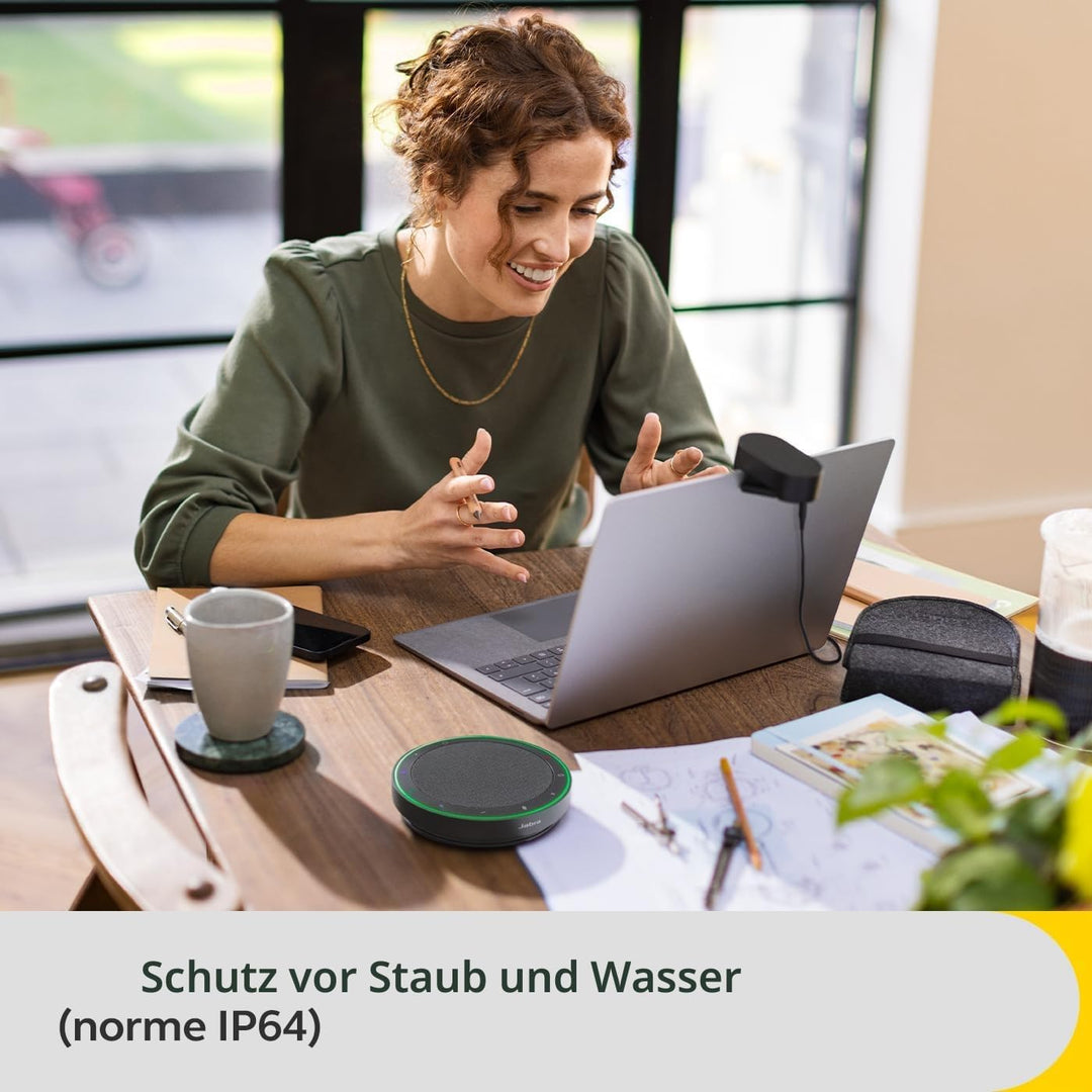 Jabra Speak2 75 schnurlose Freisprechlösung mit USB-C Bluetooth-Adapter, 4 Mikrofone mit Geräuschunt