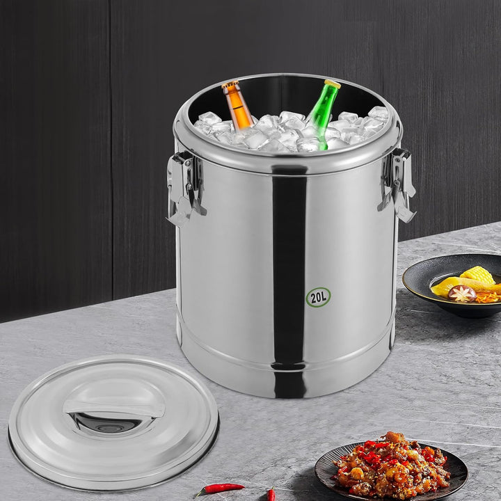 Suppenbehälter Isolierter Eimer Edelstahl Suppentransporter Rund Thermobehlter Warmhaltebehlter Edel