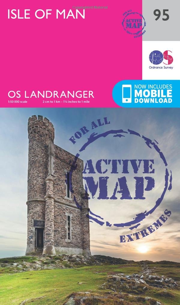 Isle of Man (OS Landranger Active Map, Band 95), Karte