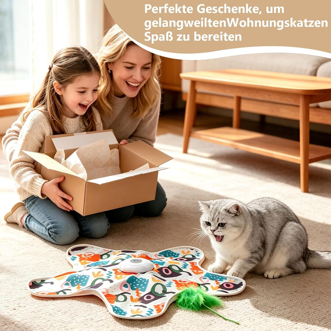 Nepfaivy Interaktives Katzenspielzeug Selbstbeschäftigung für Wohnungskatze | Katzen Spielzeug Elekt