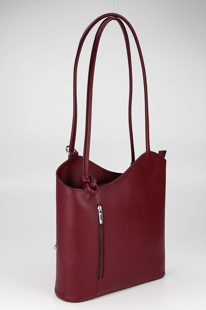 Belli italienische Ledertasche Backpack Classic 2in1 Damen Rucksack Leder Handtasche made in italy S