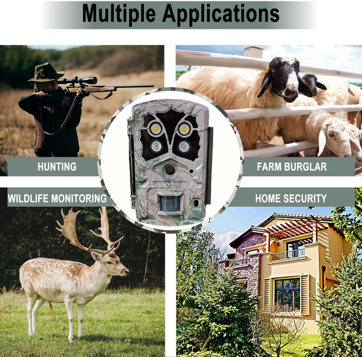 45MP 4K Trail Camera Game Camera Dual Flash 940nm LED und weisse LED Long Standby Time (LY590-D4K)