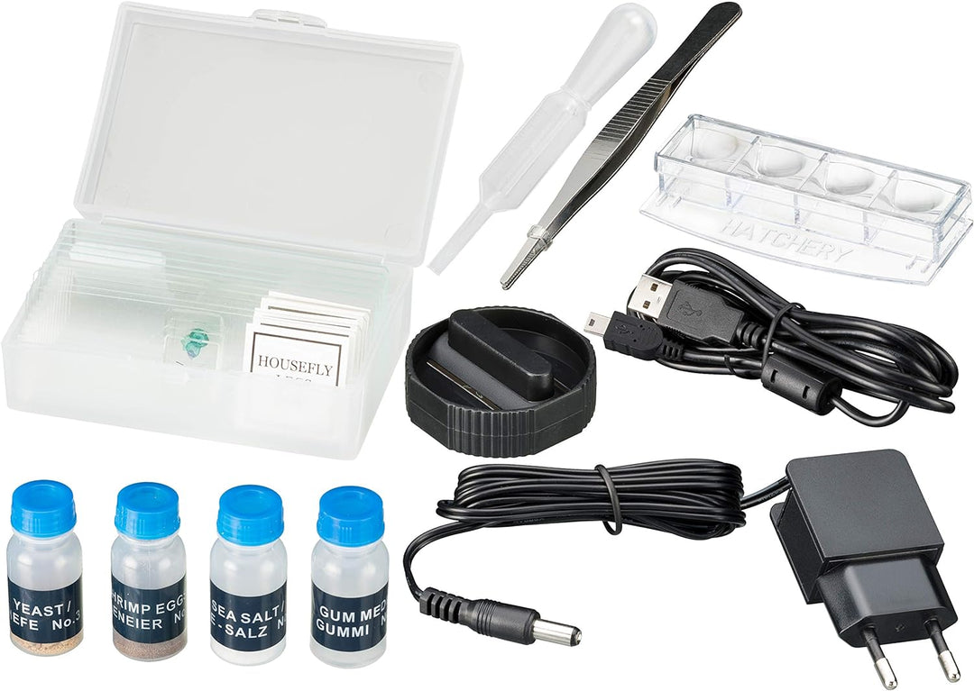 Bresser Durchlicht und Auflicht LCD-Mikroskop 50x-500x, (2000x digital), 5 Megapixel Sensor und 8,9