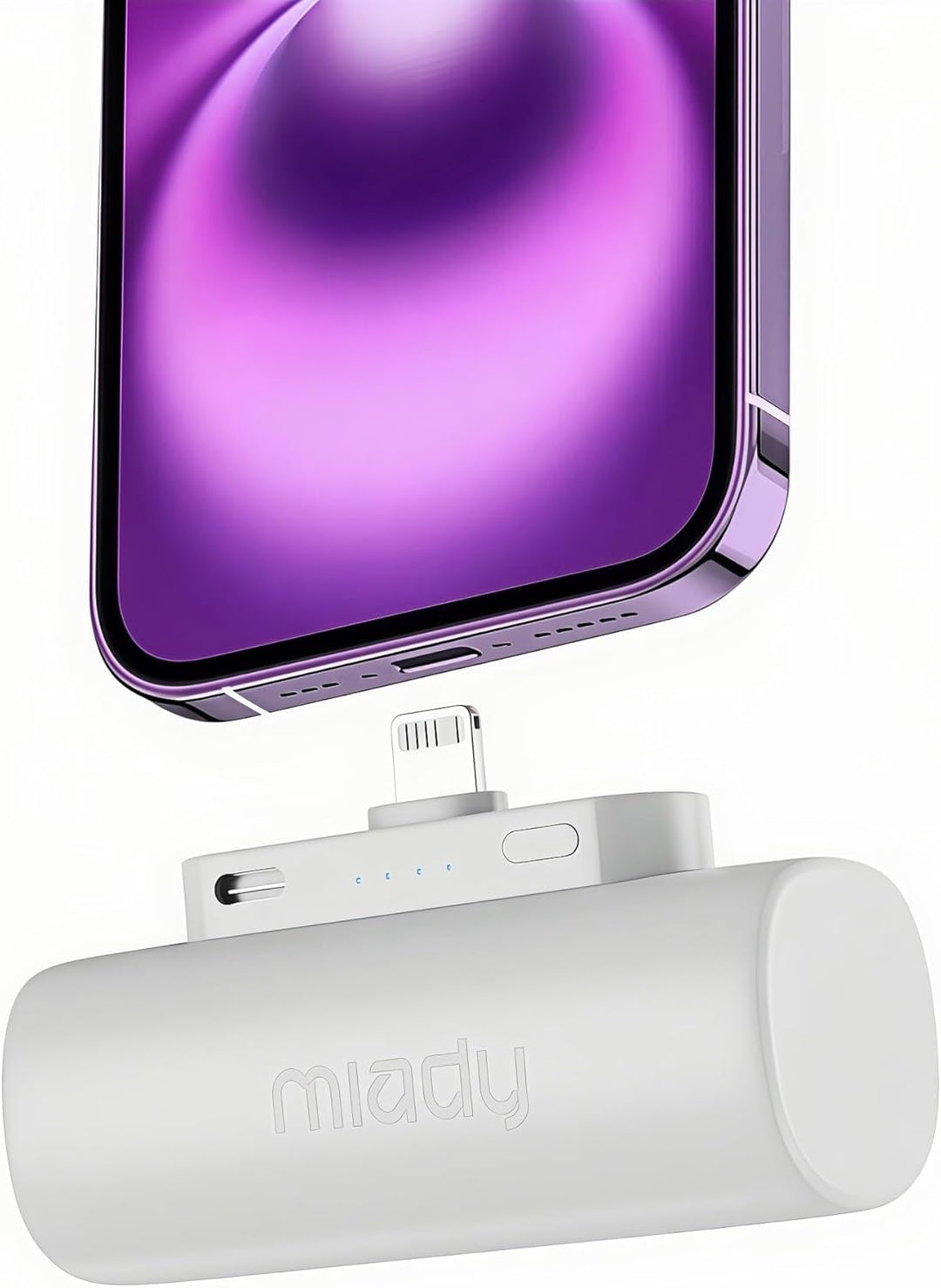 Miady Mini Power Bank für iPhone, 5000mAh Schnellladung ultraschlanker tragbarer externer Akku, Klei