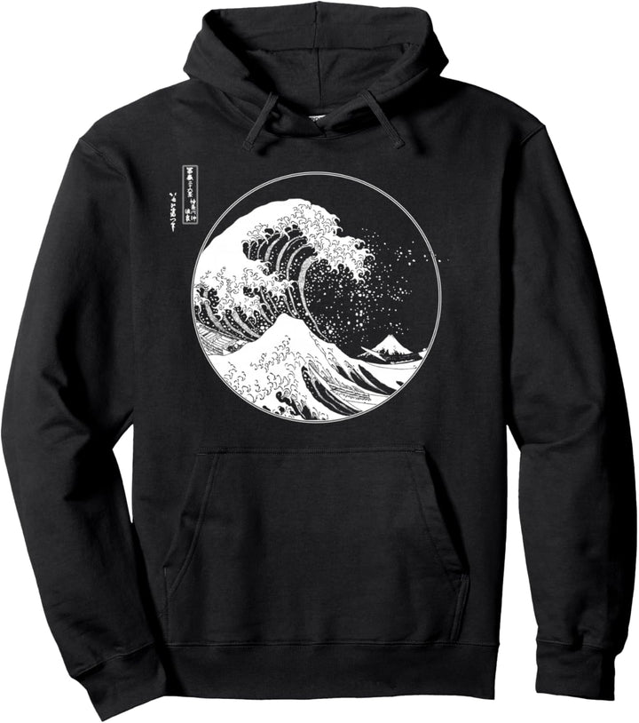 Die grosse Welle aus Kanagawa Hokusai Japanische Kunst Pullover Hoodie