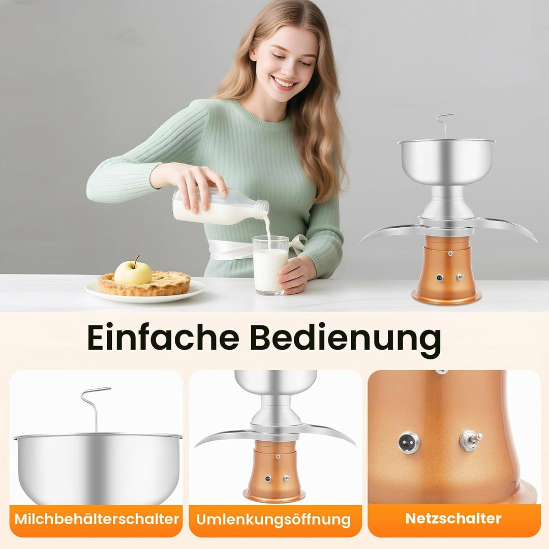 30-W-Elektromilchseparator, 5-Liter-Milchseparator, Kleine Milchzentrifuge mit Einer Leistung von 50