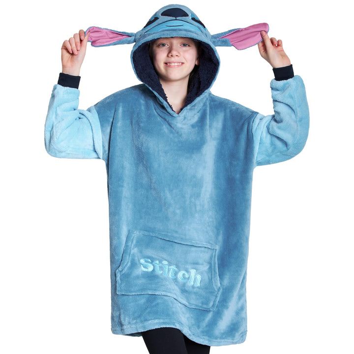 Disney Hoodie Decke Mädchen, Kuscheldecke mit Ärmeln, Fleece Kapuzenpullover, Hoodie Mädchen Geschen