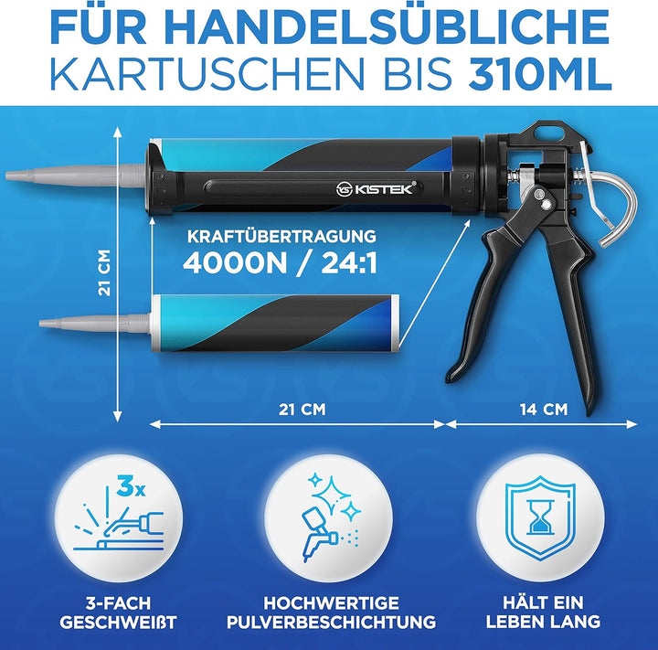 KISTEK® Profi Bundle – All in One Silikonentferner Werkzeug Set 18-tlg. inkl. Ersatzklingen zur Erne