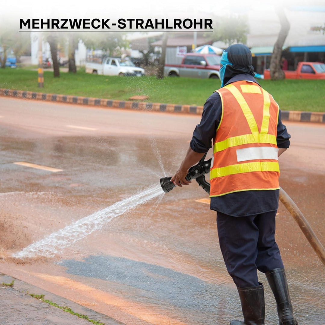 Wiltec Hohlstrahlrohr mit 150/200/350/450 l/min, C Storzkupplung und stufenloser Sprühstrahlverstell